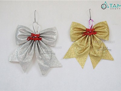 Nơ kim tuyến Merry Christmas cỡ lớn số 09